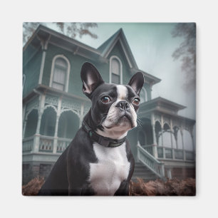 Boston Terrier Halloween Gruselig Magnet