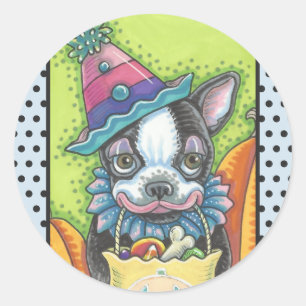 BOSTON TERRIER HALLOWEEN KLEINEN KLEINEN STICKER