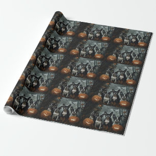 Boston Terrier Halloween Night Doggy Delight Geschenkpapier