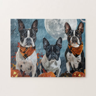 Boston Terrier Halloween Spooky Puzzle