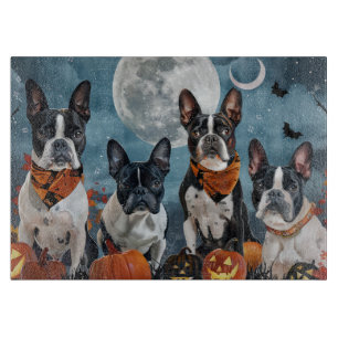 Boston Terrier Halloween Spooky Schneidebrett