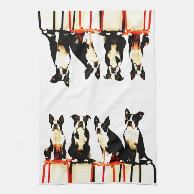 Boston-Terrier Ⅰ Handtuch (Vertikal)