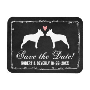 Boston Terrier Hochzeit Termin vormerken Magnet