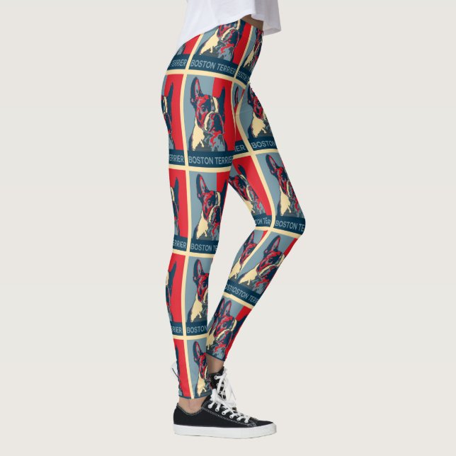 Boston-Terrier-Hoffnung inspiriert Leggings (Rechts)