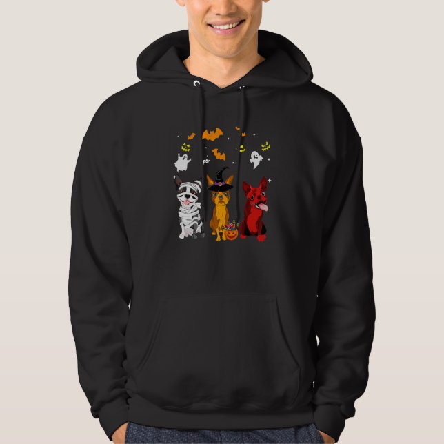 Boston Terrier Hund Hoodie (Vorderseite)