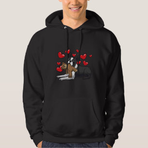 Boston Terrier Hund mit ausgestopften Tieren und H Hoodie