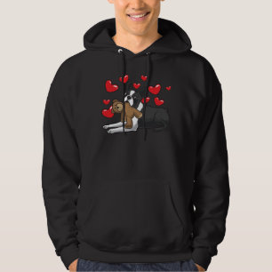 Boston Terrier Hund mit ausgestopften Tieren und H Hoodie
