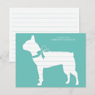 Boston Terrier Hund Welpe Dankeskarte