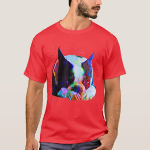 Boston Terrier Hundeliebhaber Art Künstlerisch Col T-Shirt