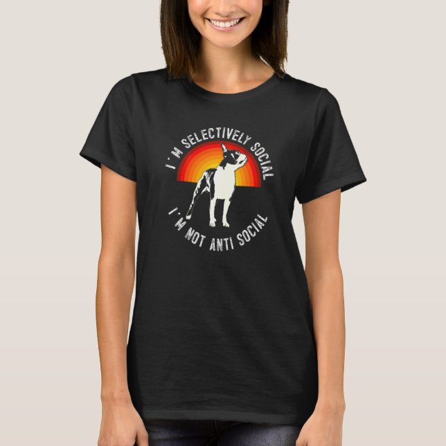 Boston Terrier Hunderasse  110 T-Shirt (Vorderseite)