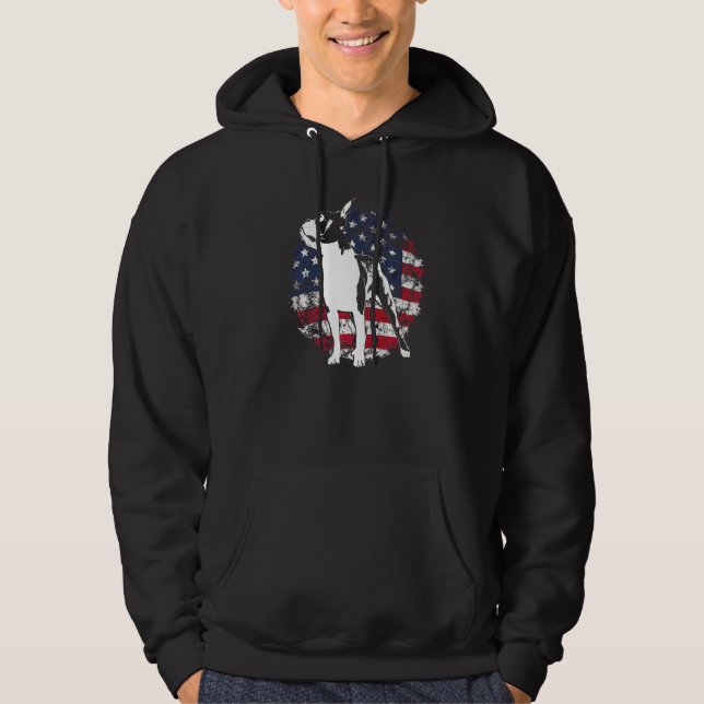 Boston Terrier Hunderasse  64 Hoodie (Vorderseite)