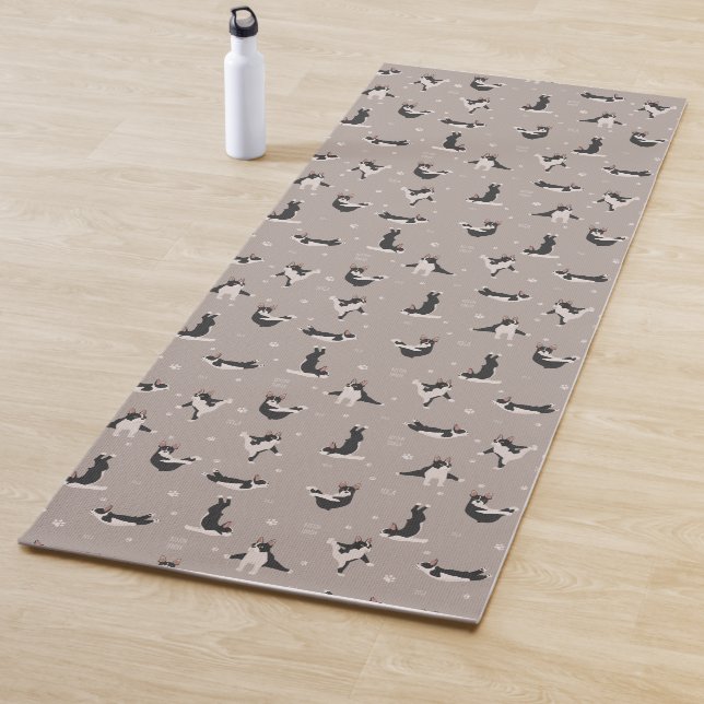 Boston Terrier Hundyoga Yogamatte (Beispiel)