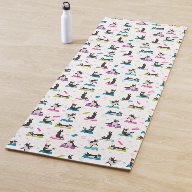 Boston Terrier Hundyoga Yogamatte (Beispiel)