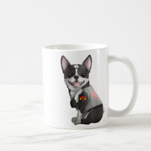 Boston Terrier I Liebe Mama Tattoo Hundeshirt Mütt Kaffeetasse