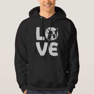 Boston Terrier I Liebe My Terrier Dog Hoodie