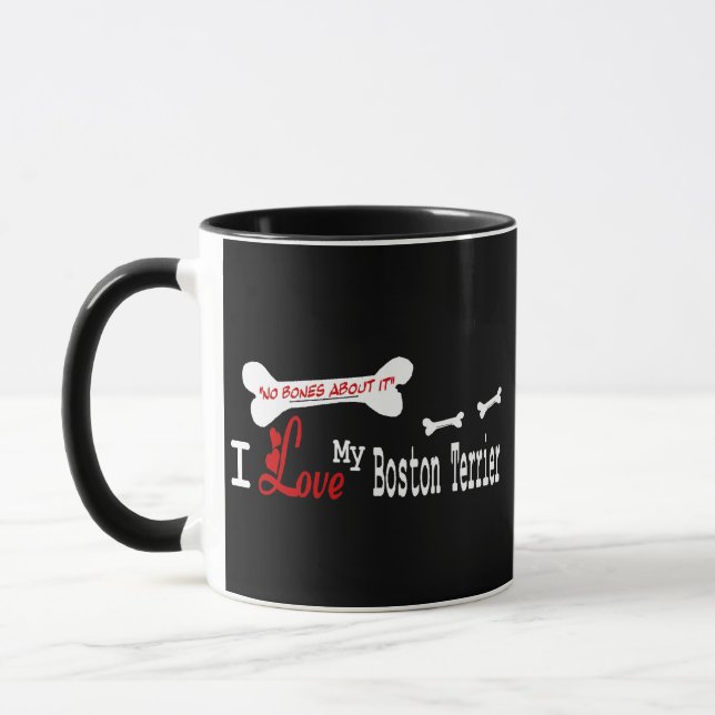 Boston Terrier (I-Liebe) Tasse (Links)