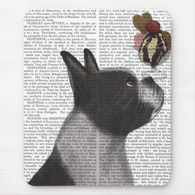 Boston Terrier Ice Cream Mousepad (Vorne)