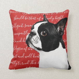 Boston-Terrier-Illustrationskissen Kissen