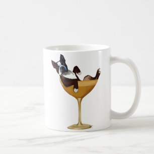 Boston Terrier im Cocktail-Glas Tasse