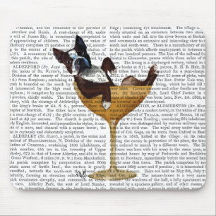 Boston Terrier in Cocktail-Glas 2 Mousepad