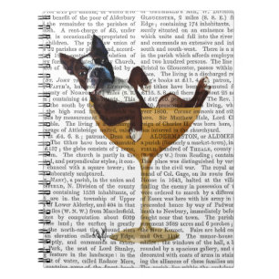 Boston Terrier in Cocktail-Glas 2 Notizblock