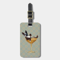 Boston Terrier in Cocktail Glass