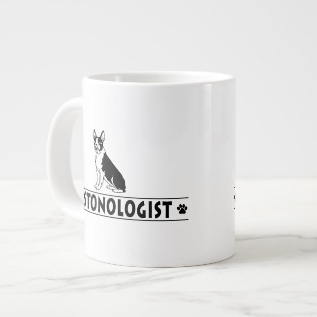 Boston Terrier Jumbo-Tasse (Vorderseite Links)