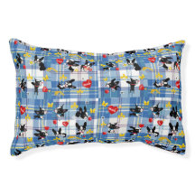 Boston Terrier kariert bed Mirabelle