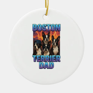 Boston Terrier Keramik Ornament