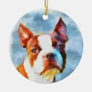 Boston Terrier Keramikornament