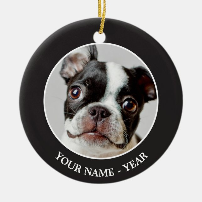 Boston Terrier Keramikornament (Vorne)