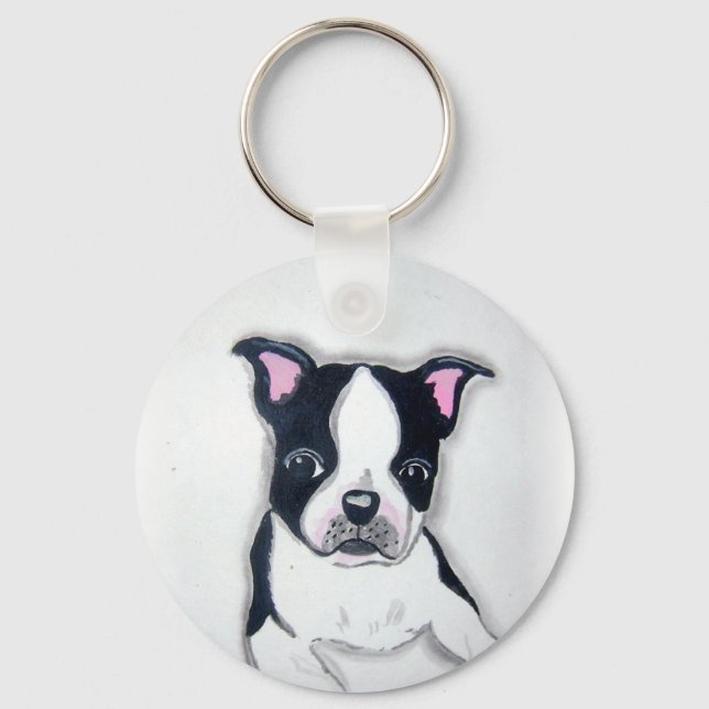 Boston Terrier Key Chain Schlüsselanhänger (Vorderseite)
