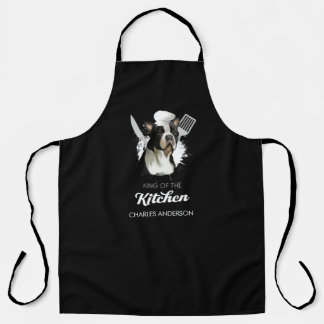 Boston Terrier King of the Kitchen Cooking Dog Schürze