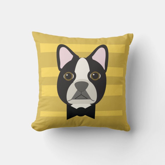 Boston Terrier Kissen (Vorderseite)