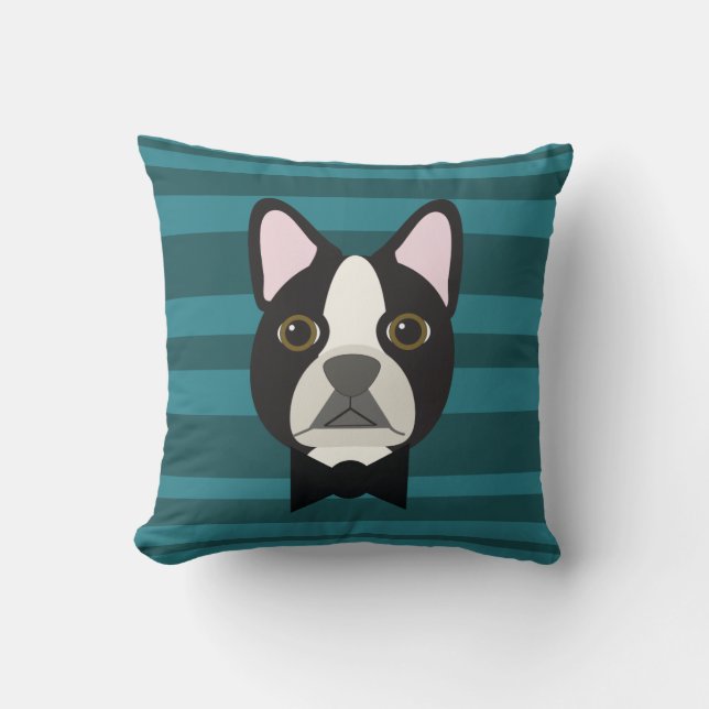 Boston Terrier Kissen (Vorderseite)