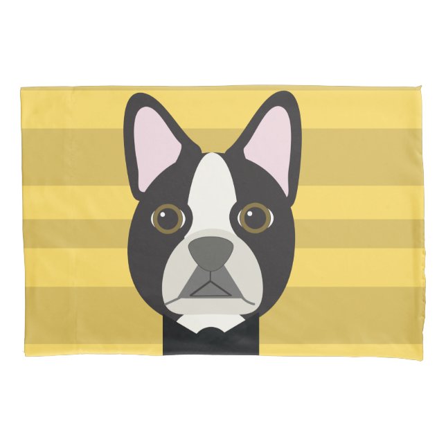 Boston Terrier Kissenbezug (Vorderseite)