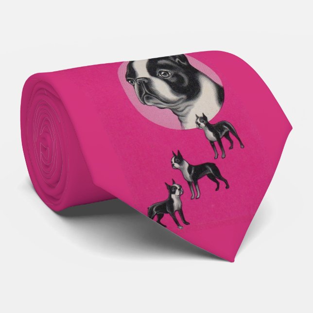 Boston Terrier Krawatte (Gerollt)
