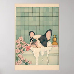 Boston Terrier Kunstposter im japanischen Ukiyo-e- Poster