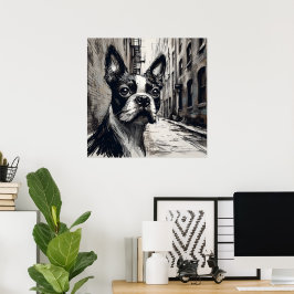 Boston-Terrier-Kunstposter Poster