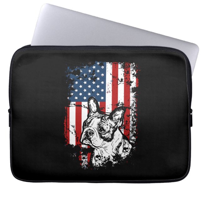 Boston Terrier Laptopschutzhülle (Vorderseite)