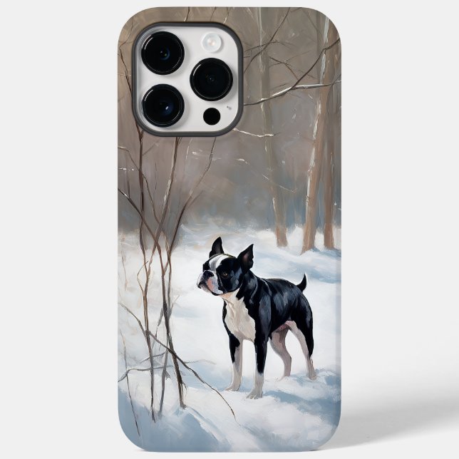 Boston Terrier lässt es Weihnachten Case-Mate iPhone Hülle (Rückseite)