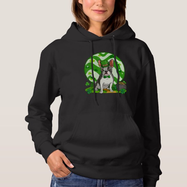Boston Terrier Leprechaun Dog St  Patricks Day Luc Hoodie (Vorderseite)