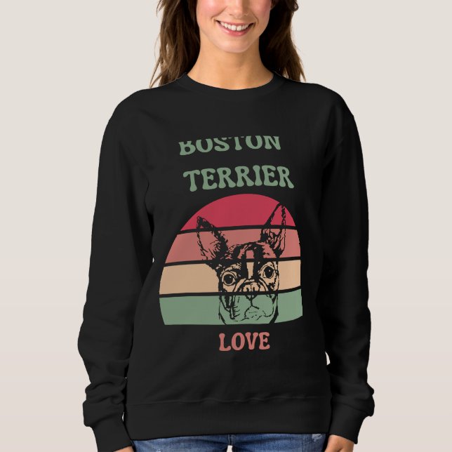 Boston Terrier Liebe 160 Sweatshirt (Vorderseite)