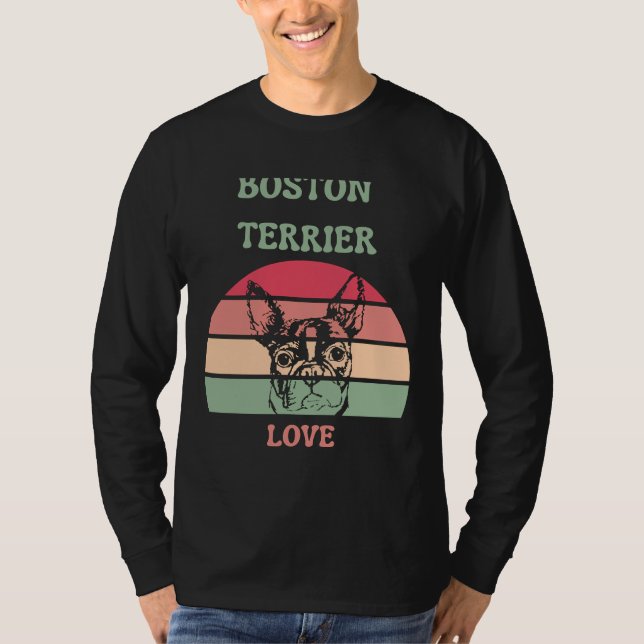 Boston Terrier Liebe 160 T-Shirt (Vorderseite)