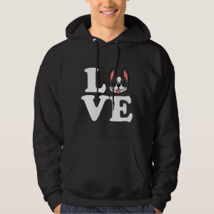 Boston Terrier Liebe Dog Apparel Hoodie
