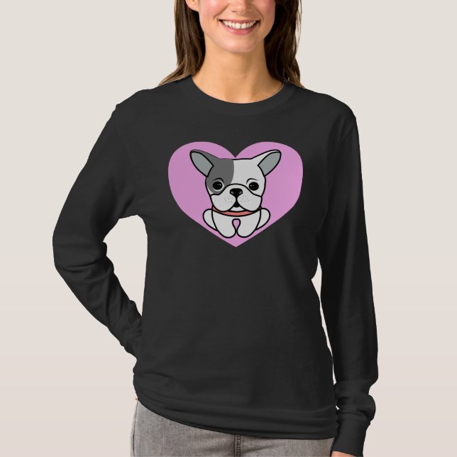 Boston Terrier Liebe Herz T-Shirt (Vorderseite)