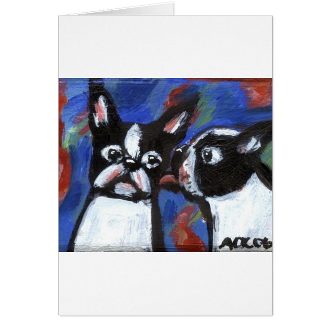 Boston-Terrier-Liebe-Kussmalerei (Vorne)