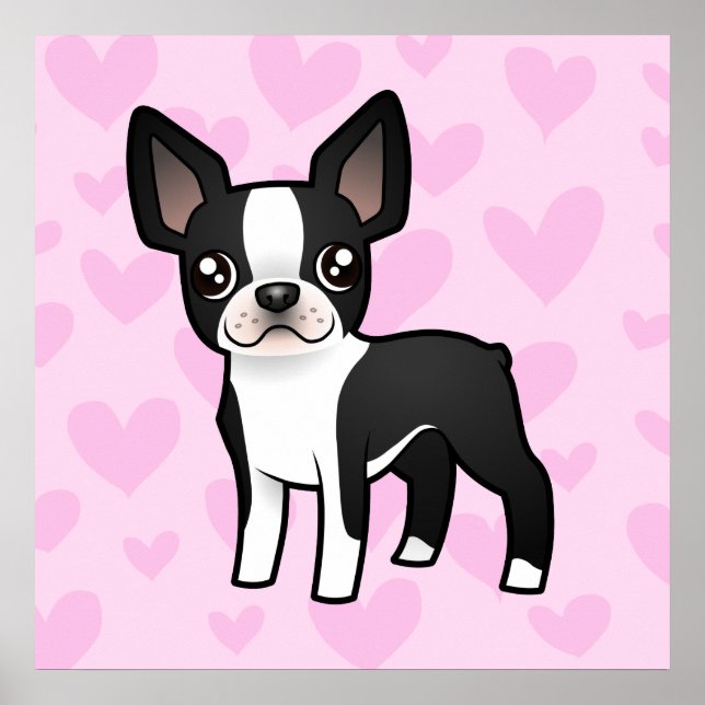 Boston Terrier Liebe Poster (Vorne)