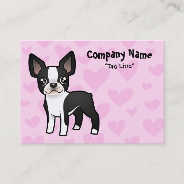 Boston-Terrier-Liebe Visitenkarte (Vorderseite)