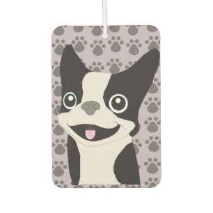 Boston Terrier, Lila Flieder Autolufterfrischer